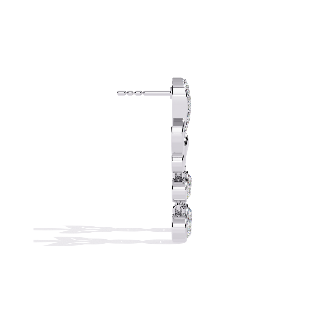 Elegant 925 Silver Butterfly Drop Earrings with CZ Stones